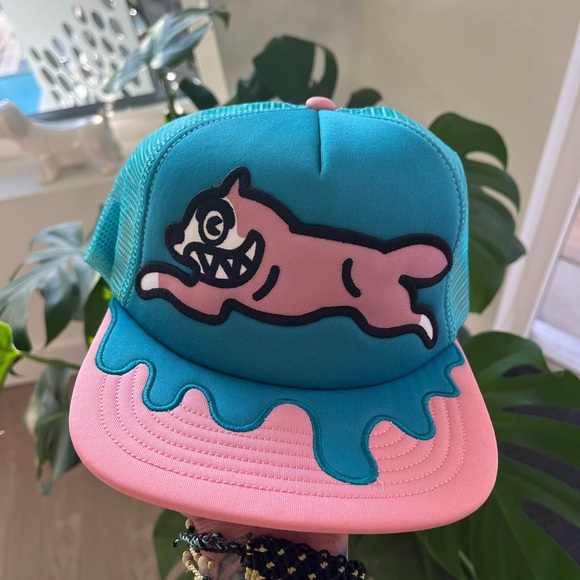 ICECREAM 🍦Royal Trucker Biscay Bay hat NWT teal / pink colorway minty fresh 🍭 - Picture 7 of 9